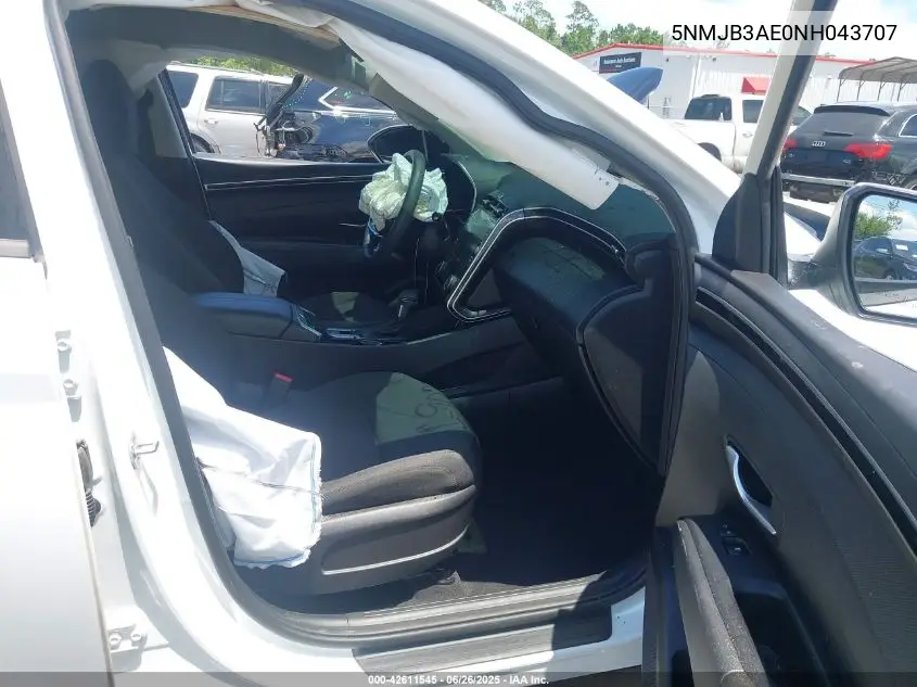 2022 Hyundai Tucson Sel VIN: 5NMJB3AE0NH043707 Lot: 42611545