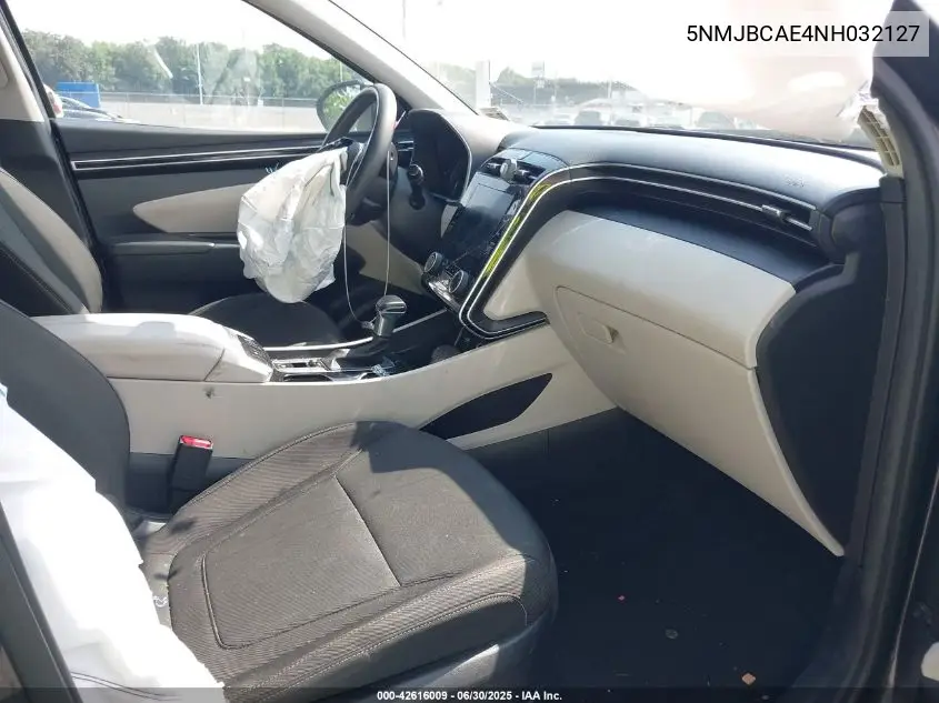 2022 Hyundai Tucson Sel VIN: 5NMJBCAE4NH032127 Lot: 42616009