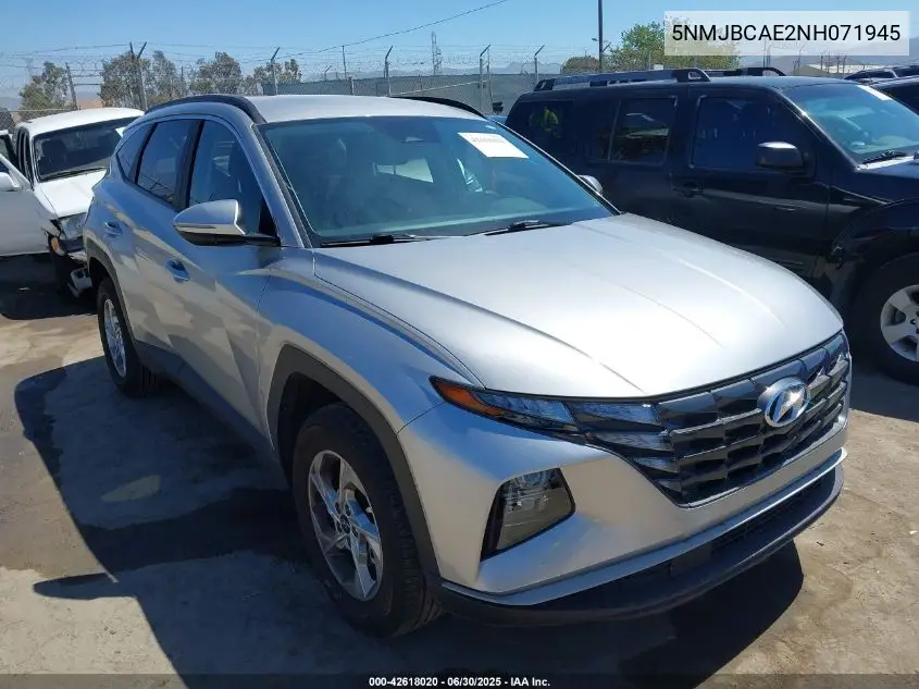 2022 Hyundai Tucson Sel VIN: 5NMJBCAE2NH071945 Lot: 42618020
