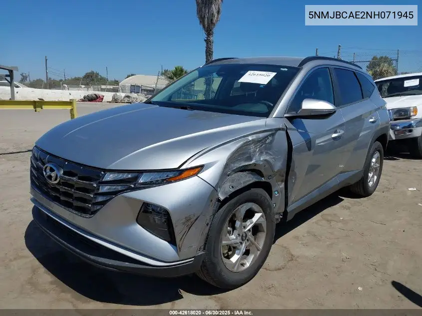 2022 Hyundai Tucson Sel VIN: 5NMJBCAE2NH071945 Lot: 42618020