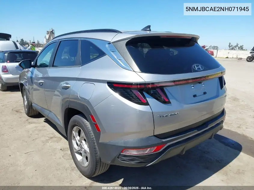 2022 Hyundai Tucson Sel VIN: 5NMJBCAE2NH071945 Lot: 42618020