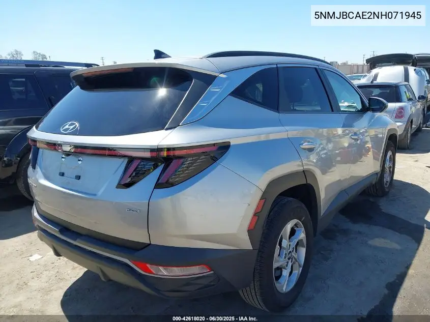 2022 Hyundai Tucson Sel VIN: 5NMJBCAE2NH071945 Lot: 42618020