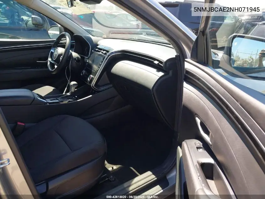2022 Hyundai Tucson Sel VIN: 5NMJBCAE2NH071945 Lot: 42618020