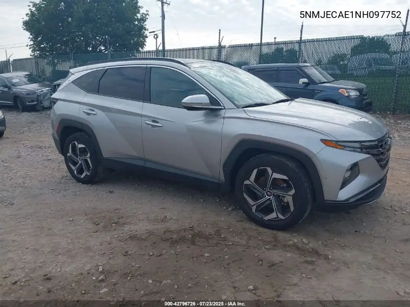 2022 Hyundai Tucson Limited VIN: 5NMJECAE1NH097752 Lot: 42796726