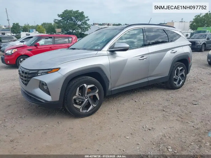 2022 Hyundai Tucson Limited VIN: 5NMJECAE1NH097752 Lot: 42796726
