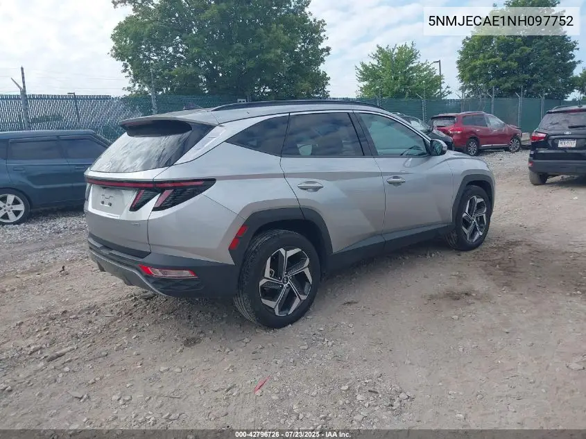 2022 Hyundai Tucson Limited VIN: 5NMJECAE1NH097752 Lot: 42796726