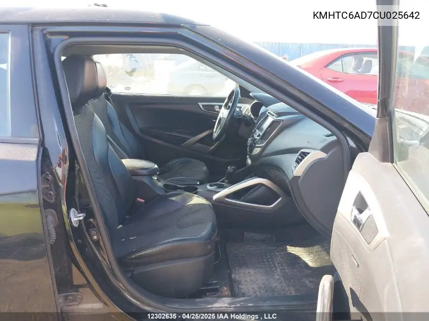 2012 Hyundai Veloster Tech VIN: KMHTC6AD7CU025642 Lot: 12302635X