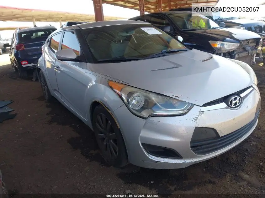 2012 Hyundai Veloster Base W/Gray VIN: KMHTC6AD2CU052067 Lot: 42261316