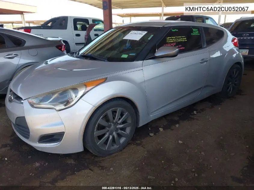 2012 Hyundai Veloster Base W/Gray VIN: KMHTC6AD2CU052067 Lot: 42261316