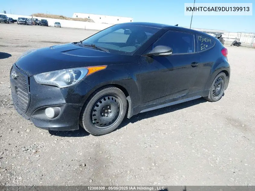 2013 Hyundai Veloster Turbo VIN: KMHTC6AE9DU139913 Lot: 12308309