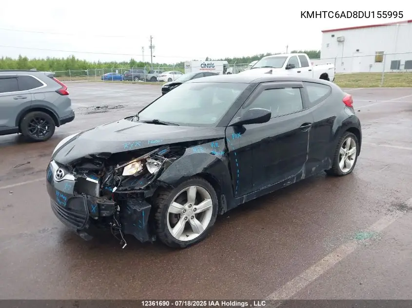 2013 Hyundai Veloster VIN: KMHTC6AD8DU155995 Lot: 12361690