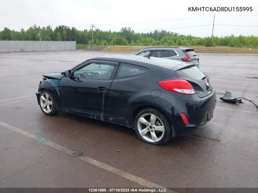 2013 Hyundai Veloster VIN: KMHTC6AD8DU155995 Lot: 12361690