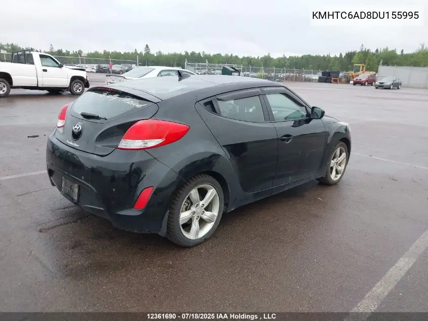 2013 Hyundai Veloster VIN: KMHTC6AD8DU155995 Lot: 12361690