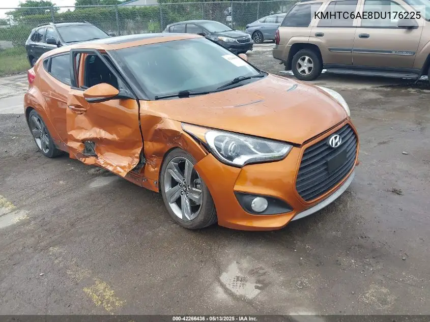 2013 Hyundai Veloster Turbo W/Black VIN: KMHTC6AE8DU176225 Lot: 42266436