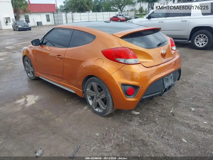 2013 Hyundai Veloster Turbo W/Black VIN: KMHTC6AE8DU176225 Lot: 42266436