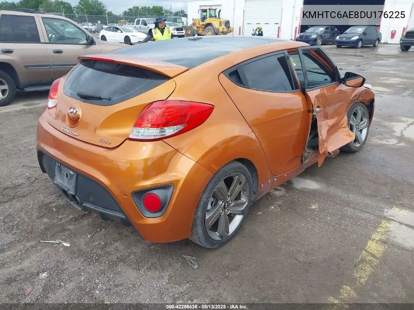 2013 Hyundai Veloster Turbo W/Black VIN: KMHTC6AE8DU176225 Lot: 42266436