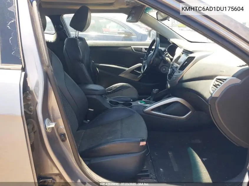 2013 Hyundai Veloster Base W/Black VIN: KMHTC6AD1DU175604 Lot: 42826695