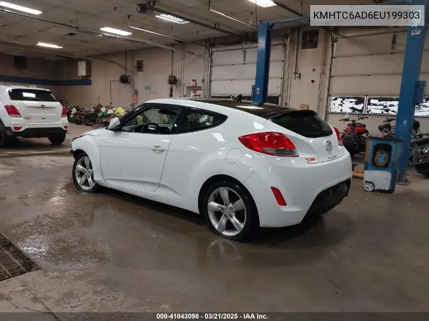 2014 Hyundai Veloster Base W/Black VIN: KMHTC6AD6EU199303 Lot: 41843098