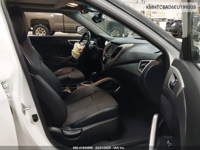 2014 Hyundai Veloster Base W/Black VIN: KMHTC6AD6EU199303 Lot: 41843098