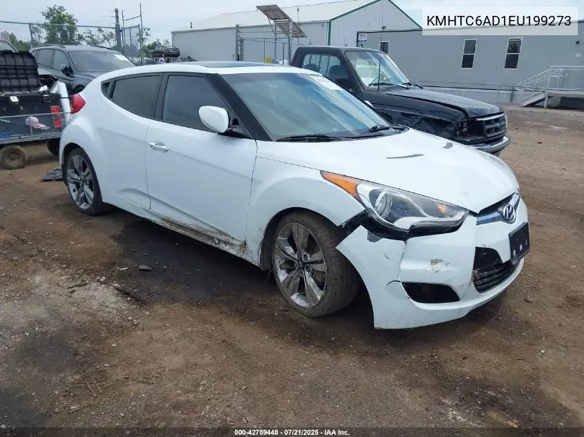 2014 Hyundai Veloster Base W/Black VIN: KMHTC6AD1EU199273 Lot: 42759448