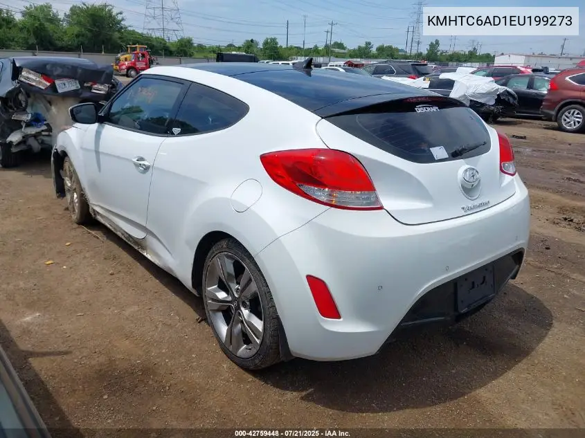 2014 Hyundai Veloster Base W/Black VIN: KMHTC6AD1EU199273 Lot: 42759448