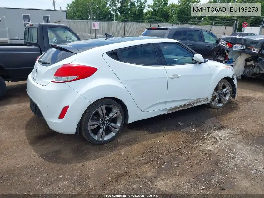 2014 Hyundai Veloster Base W/Black VIN: KMHTC6AD1EU199273 Lot: 42759448