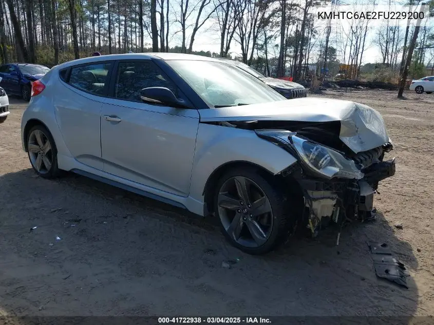 2015 Hyundai Veloster Turbo VIN: KMHTC6AE2FU229200 Lot: 41722938
