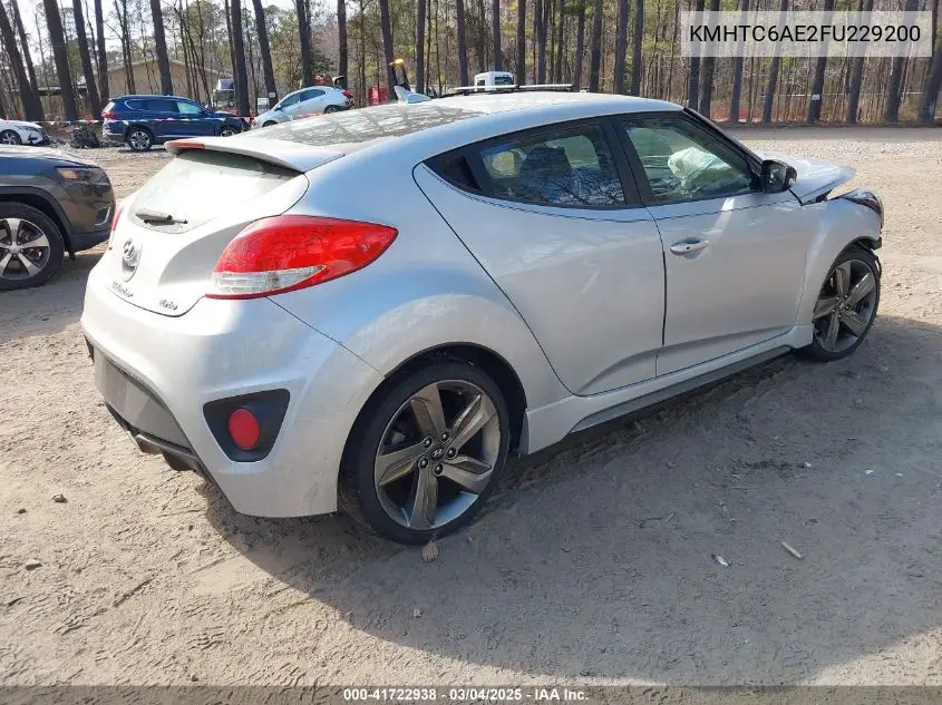 2015 Hyundai Veloster Turbo VIN: KMHTC6AE2FU229200 Lot: 41722938