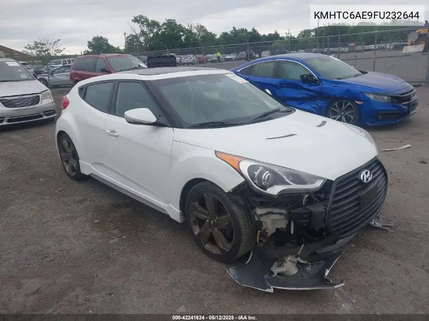 2015 Hyundai Veloster Turbo VIN: KMHTC6AE9FU232644 Lot: 42241824
