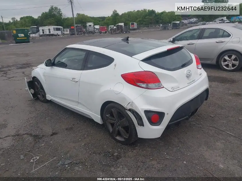 2015 Hyundai Veloster Turbo VIN: KMHTC6AE9FU232644 Lot: 42241824