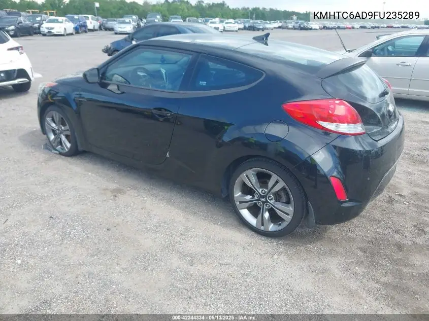 2015 Hyundai Veloster VIN: KMHTC6AD9FU235289 Lot: 42244334