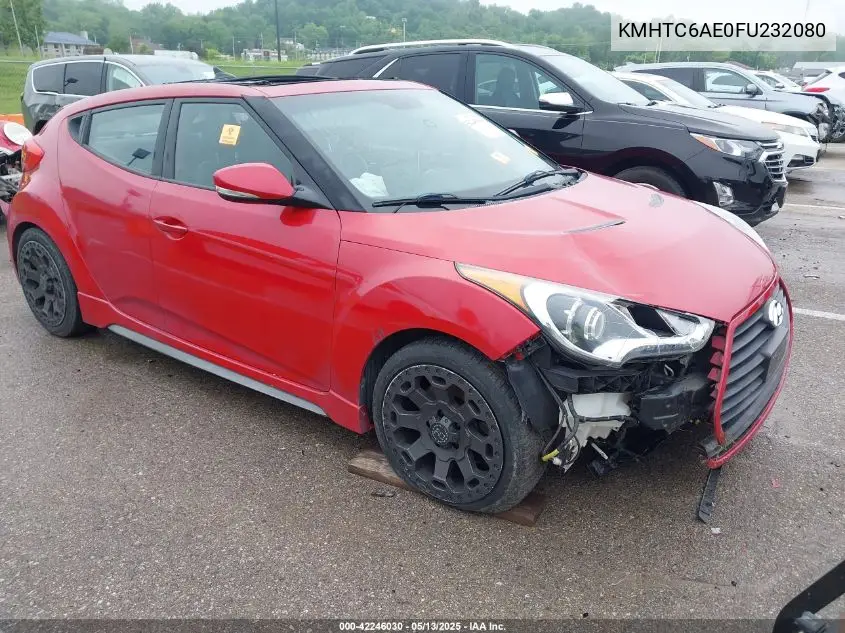 2015 Hyundai Veloster Turbo VIN: KMHTC6AE0FU232080 Lot: 42246030