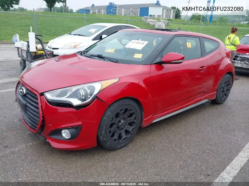 2015 Hyundai Veloster Turbo VIN: KMHTC6AE0FU232080 Lot: 42246030