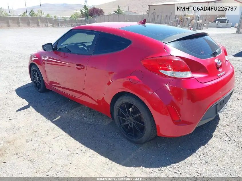 2015 Hyundai Veloster VIN: KMHTC6AD4FU225737 Lot: 42256577