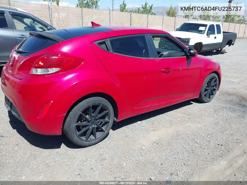 2015 Hyundai Veloster VIN: KMHTC6AD4FU225737 Lot: 42256577
