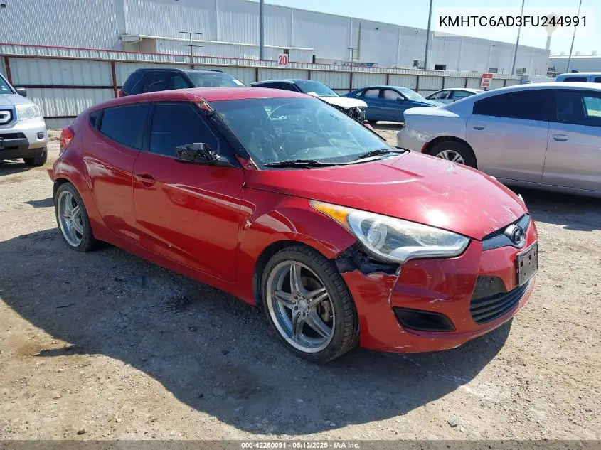 2015 Hyundai Veloster VIN: KMHTC6AD3FU244991 Lot: 42260091