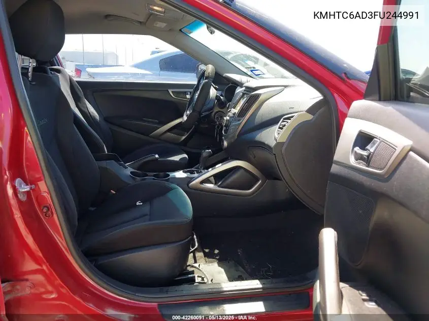 2015 Hyundai Veloster VIN: KMHTC6AD3FU244991 Lot: 42260091