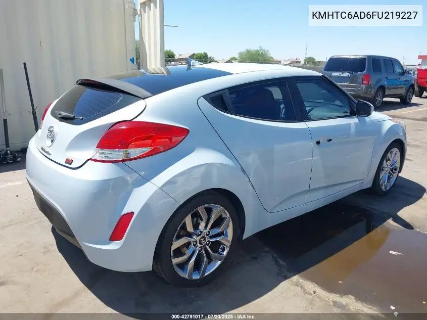 2015 Hyundai Veloster Re:flex VIN: KMHTC6AD6FU219227 Lot: 42791017