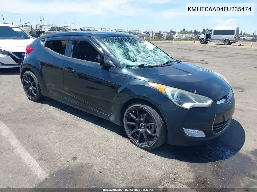 2015 Hyundai Veloster VIN: KMHTC6AD4FU235474 Lot: 42807002