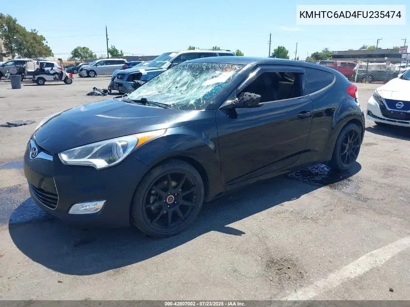 2015 Hyundai Veloster VIN: KMHTC6AD4FU235474 Lot: 42807002