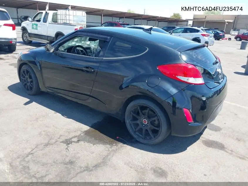 2015 Hyundai Veloster VIN: KMHTC6AD4FU235474 Lot: 42807002