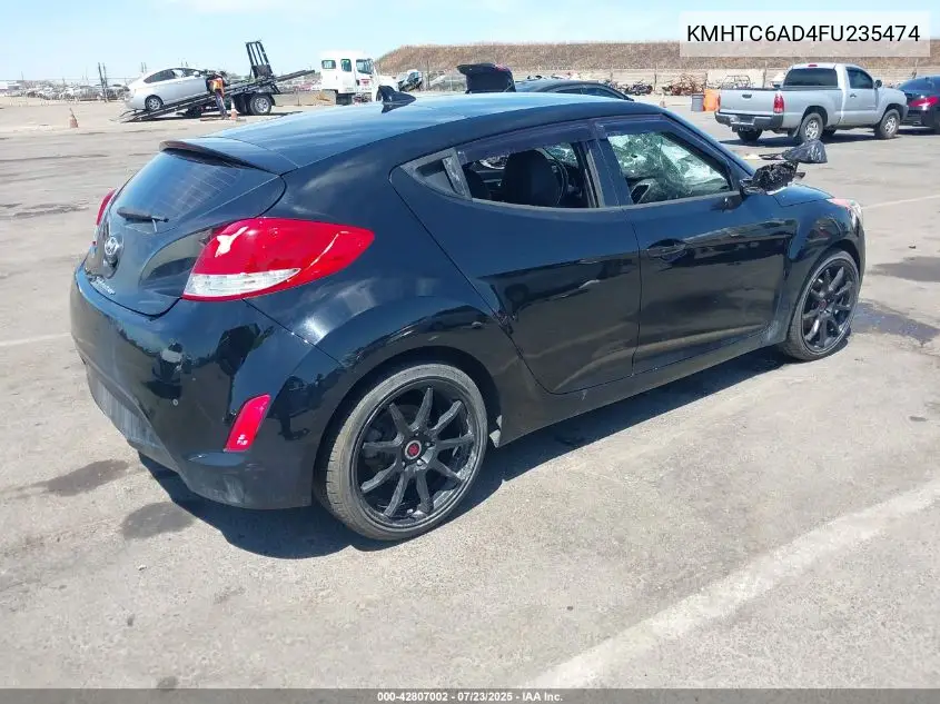 2015 Hyundai Veloster VIN: KMHTC6AD4FU235474 Lot: 42807002