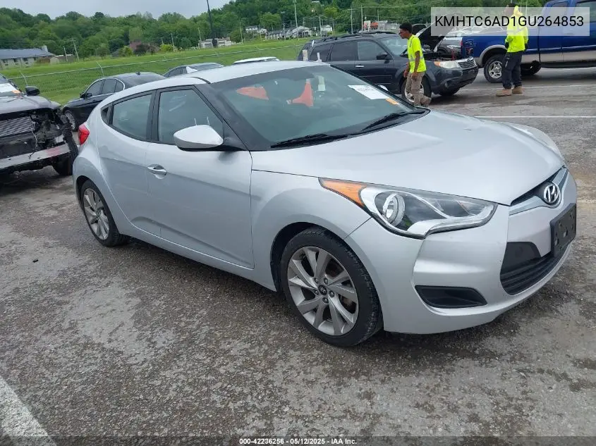 2016 Hyundai Veloster VIN: KMHTC6AD1GU264853 Lot: 42236256