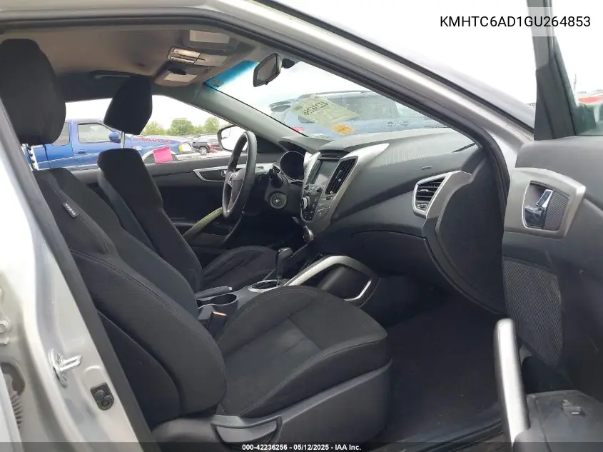 2016 Hyundai Veloster VIN: KMHTC6AD1GU264853 Lot: 42236256