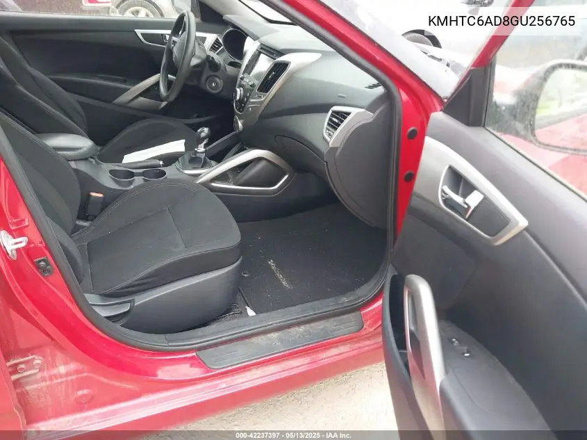 2016 Hyundai Veloster VIN: KMHTC6AD8GU256765 Lot: 42237397
