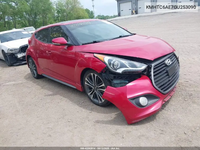 2016 Hyundai Veloster Turbo VIN: KMHTC6AE7GU253090 Lot: 42262514