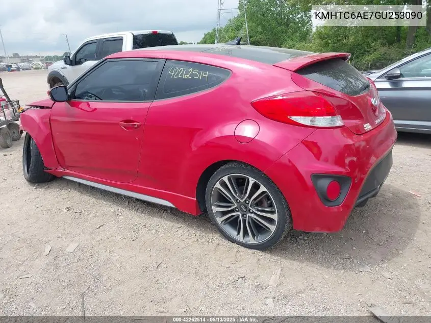 2016 Hyundai Veloster Turbo VIN: KMHTC6AE7GU253090 Lot: 42262514