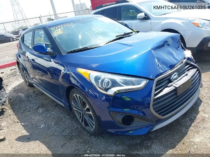 2016 Hyundai Veloster Turbo VIN: KMHTC6AE6GU261035 Lot: 42793352