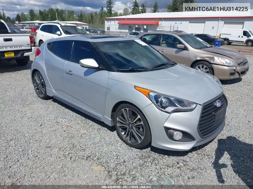 2017 Hyundai Veloster Turbo VIN: KMHTC6AE1HU314225 Lot: 42249160