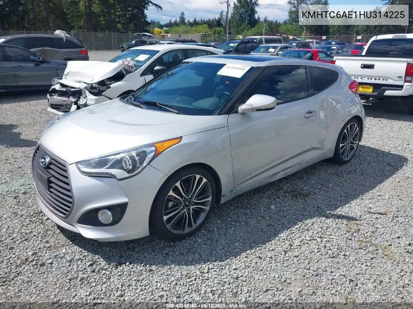 2017 Hyundai Veloster Turbo VIN: KMHTC6AE1HU314225 Lot: 42249160